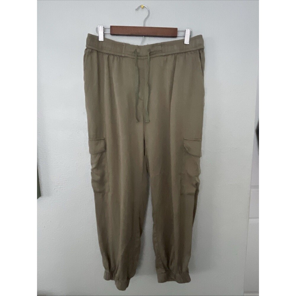 Joh Pants Womens XL Green Cargo Joggers Mid Rise Hiking Casual